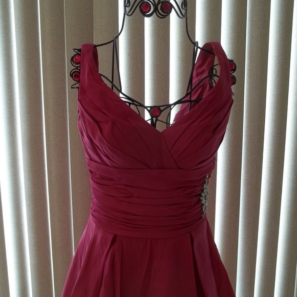 NWT! JALIS BRIDAL CORAL PINK FORMAL PARTY DRESS SIZE 4 - Picture 4 of 8